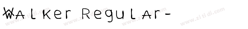 Walker Regular字体转换